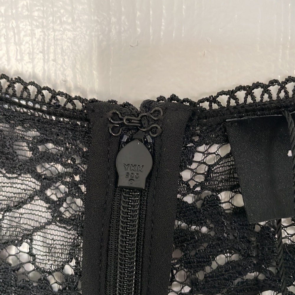 The Kooples Mix Dentelle Black Lace Dress - Picture 12 of 12